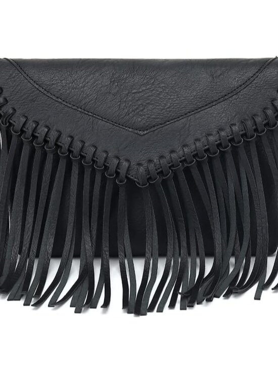 Handbags - Fringe Crossbody Purse for Women, Vintage Leather Western Boho Purse, Tassel Sma